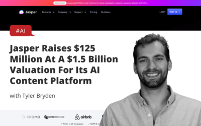 Jasper Raises $125 Million At A $1.5 Billion Valuation For Its AI Content Platform